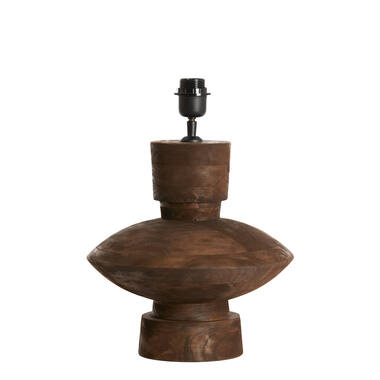 Lamp base Ø31x31 cm FIERA wood matt dark brown