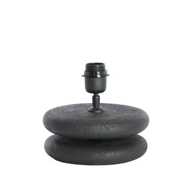 Lamp base Ø20x9 cm EBOLI wood matt black