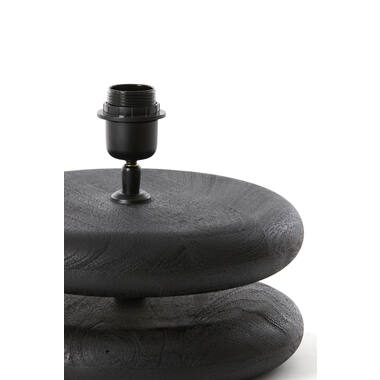 Lamp base Ø25x9 cm EBOLI wood matt black