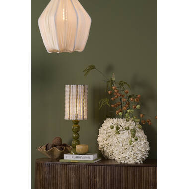 Lamp base Ø10x36 cm BARLES shiny olive green
