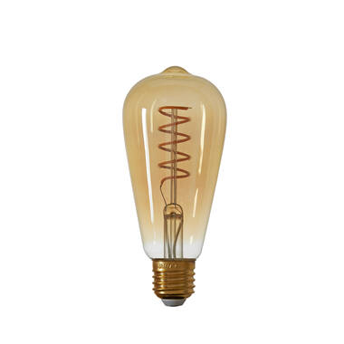 Deco LED hoekig Ø6,5x14,5 cm LIGHT 4W amber E27 dimbaar