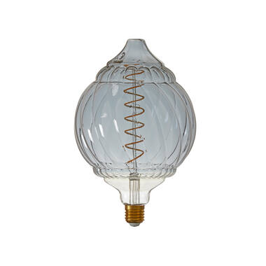 Deco LED globe Ø16x25 cm BAROQUE 4W smoke E27 dimbaar