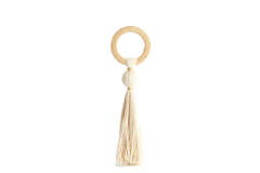 Ornament Ø14x62 cm YAVIZA cream+raffia natural