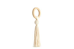 Ornament Ø14x62 cm YAVIZA cream+raffia natural
