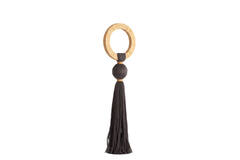Ornament Ø14x62 cm YAVIZA dark brown+raffia sand