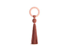 Ornament Ø14x62 cm YAVIZA terra+raffia light pink