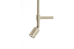 Vloerlamp Ø25x140 cm MONTANA nikkel satijn met LED