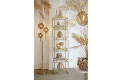 Vloerlamp 3L E14 38x20x162 cm MAGDALA glas bruin+goud