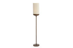 Floor lamp Ø23x159 cm DANIA wood print d brown+rope cream