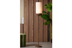 Floor lamp Ø23x159 cm DANIA wood print d brown+rope cream
