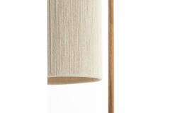 Vloerlamp 33,5x28x155 cm DONIO hout print naturel+touw crème