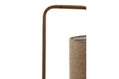 Vloerlamp 33,5x28x155 cm DONIO hout print d bruin+d bruin