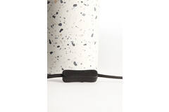 Lamp base Ø11x25 cm RANDY terrazzo white+matt black