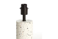Lamp base Ø11x25 cm RANDY terrazzo white+matt black