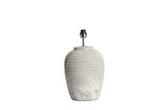 Lamp base Ø28,5x49 cm MINORA ceramics texture grey