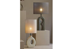 Lamp base 19x13x52,5 cm MISTRA shiny taupe