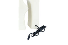 Lamp base 19x13x52,5 cm MISTRA shiny cream
