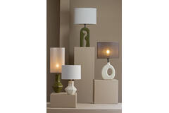 Lamp base 19x13x52,5 cm MISTRA shiny olive green