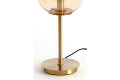 Table lamp E14 Ø20x43 cm MEDINA glass amber+gold