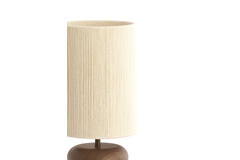Table lamp Ø22x50,5 cm DANIALO wood print d brown+rope cream