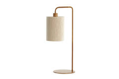 Table lamp 26x20x59,5 cm DONIO wood print natural+rope cream