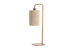Table lamp 26x20x59,5 cm DONIO wood print natural+rope cream