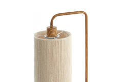 Table lamp 26x20x59,5 cm DONIO wood print natural+rope cream