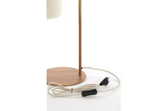 Table lamp 26x20x59,5 cm DONIO wood print natural+rope cream