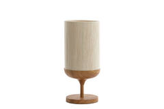 Table lamp Ø22,5x50 cm DANIA wood print natural+rope cream
