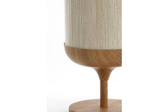 Table lamp Ø22,5x50 cm DANIA wood print natural+rope cream