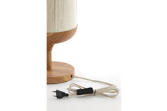 Table lamp Ø22,5x50 cm DANIA wood print natural+rope cream