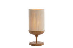 Table lamp Ø22,5x50 cm DANIA wood print natural+rope cream