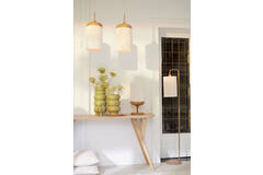 Table lamp Ø22,5x50 cm DANIA wood print natural+rope cream