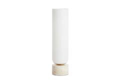Table lamp Ø12x47,5 cm RYLANO glass milky+sand+antique bronz