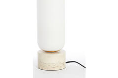 Table lamp Ø12x47,5 cm RYLANO glass milky+sand+antique bronz