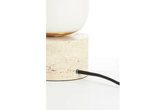 Table lamp Ø12x47,5 cm RYLANO glass milky+sand+antique bronz