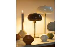 Table lamp Ø22x34 cm SURIN shiny dark brown+gold