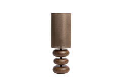 Tafellamp Ø22x67,5 cm DANIALO hout print d bruin+d bruin