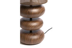 Tafellamp Ø22x67,5 cm DANIALO hout print d bruin+d bruin