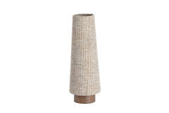 Tafellamp Ø19x52,5 cm HOWIE hout print d bruin+licht bruin