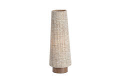 Tafellamp Ø19x52,5 cm HOWIE hout print d bruin+licht bruin