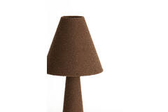 Floor lamp Ø50x168 cm DEVIA bouclé brown