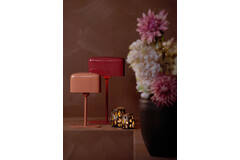 Table lamp 20x10x36 cm ELENIE shiny dark coral