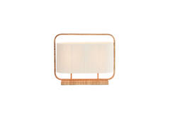 Table lamp 2L 45x15x37,5 cm LECCE wood print natr+rope cream