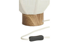 Table lamp Ø23x23,5 cm KYZO wood print natural+linen cream