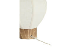 Table lamp Ø23x23,5 cm KYZO wood print natural+linen cream