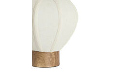 Table lamp Ø23x23,5 cm KYZO wood print natural+linen cream