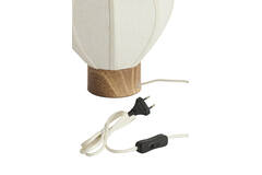 Table lamp Ø23x23,5 cm KYZO wood print natural+linen cream