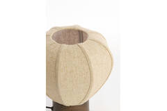 Table lamp Ø23x23,5 cm KYZO wood print d brown+linen nat.