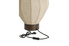 Table lamp Ø35x36 cm KYZO wood print d brown+linen nat.